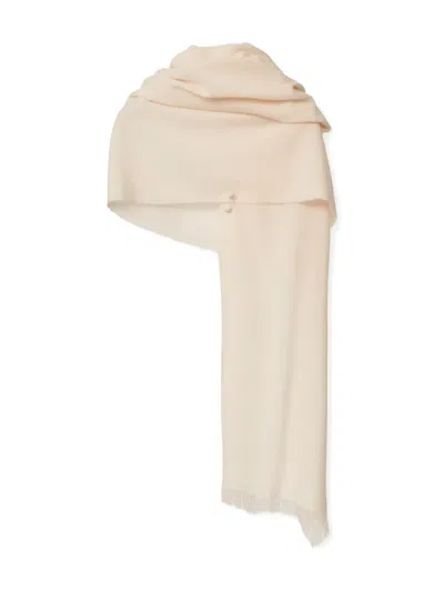 Fabiana Filippi Embellished Fringed Scarf In Neutral