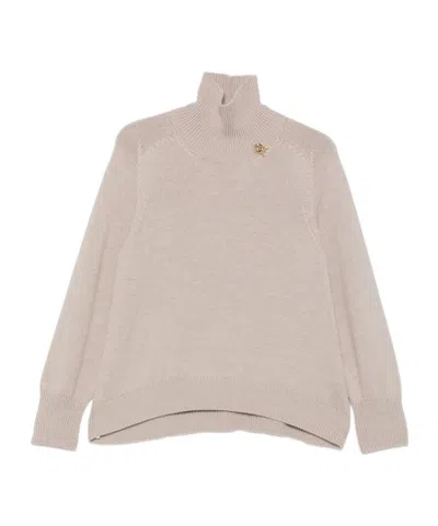 Fabiana Filippi Embellished High-neck Sweater In Neutral