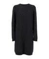 Fabiana Filippi Embellished Knit Dress In Black