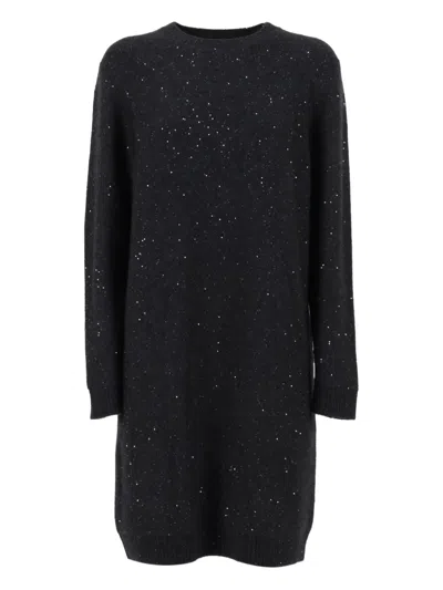 Fabiana Filippi Straight Silhouette Sequined Dress In Black