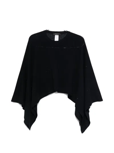 Fabiana Filippi Embellished Knit Poncho In Blue