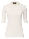 Fabiana Filippi Fitted Cotton Top Ribbed Texture In Neutral