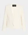 Fabiana Filippi Embellished Open-front Cady Jacket In Neutral