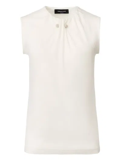 Fabiana Filippi Embellished Sleeveless Top In White