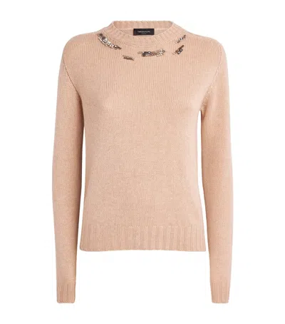 Fabiana Filippi Embellished Sweater In Neutral