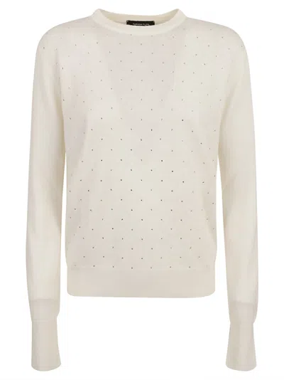 Fabiana Filippi Embellished Sweater In White