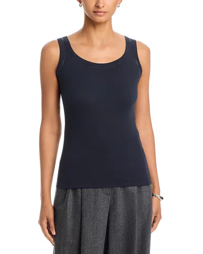 Fabiana Filippi Embellished Tank Top In Blue