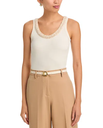 Fabiana Filippi Embellished Tank Top In White