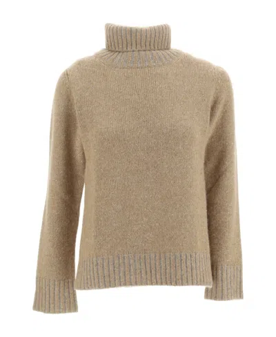 FABIANA FILIPPI FABIANA FILIPPI EMBELLISHED TURTLENECK KNITTED JUMPER