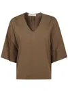 Fabiana Filippi Chain Link Detail Blouse In Brown
