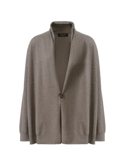 Fabiana Filippi Embellished-toggle Cardigan In Gray