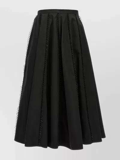 FABIANA FILIPPI EMBROIDERED A-LINE SKIRT LACE TRIM