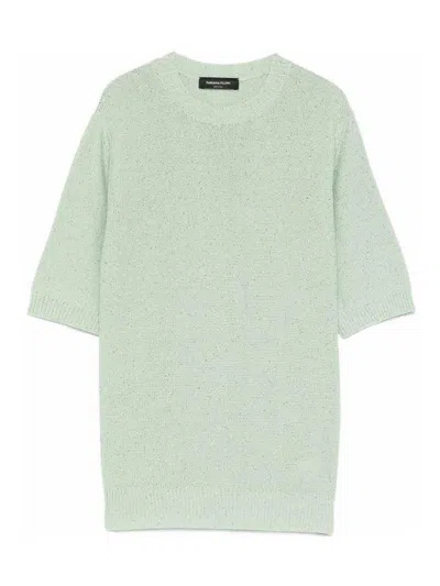 Fabiana Filippi Embroidered Sequin  Sweater In Green