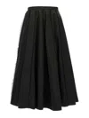 Fabiana Filippi Pleated Midi Skirt Skirts Gray In Black