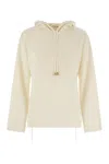Fabiana Filippi English Ribbed Hooded Sweater In White