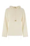 Fabiana Filippi English Ribbed Hooded Sweater In Neutral