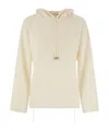 Fabiana Filippi English Ribbed Hooded Sweater In Neutral