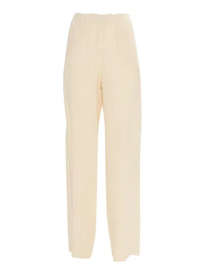 FABIANA FILIPPI ENVER SATIN TROUSERS WITH ELASTIC WAISTBAND,FILO DIAMANTE