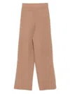 Fabiana Filippi Enver Satin Wide Jogging Trousers In Brown