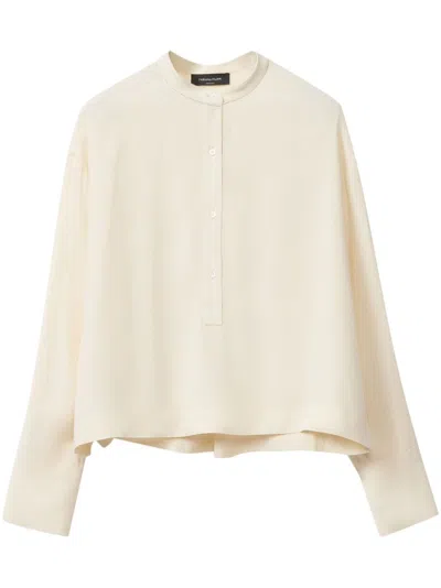 Fabiana Filippi Envers Satin Shirt In White