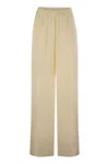 Fabiana Filippi Ever Satin Trousers With Diamond Thread In Yellow