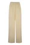 Fabiana Filippi Ever Satin Trousers With Diamond Thread In Yellow