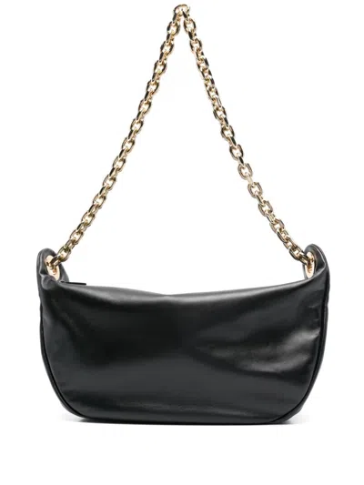Fabiana Filippi Eyelet-detail Mini Leather Tote Bag In Black