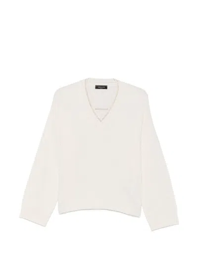 Fabiana Filippi Beige Virgin Wool Sweater In White
