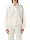 Fabiana Filippi Ivory Ribbed Knit Bomber In White