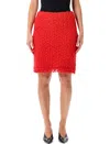 Fabiana Filippi Textured Mini Skirt Fringed Hem In Red