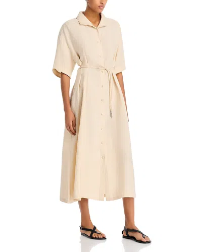 Fabiana Filippi Fabiana Fillipi Belted Shirt Dress In Light Beige