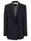 Fabiana Filippi Double-breasted Tailored Jacket With Notched Lapel In Black