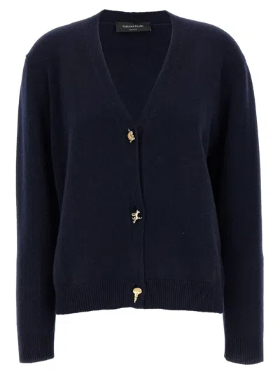 Fabiana Filippi Blue Fabula Button Cardigan