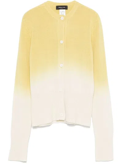 Fabiana Filippi Faded Cardigan In Yellow