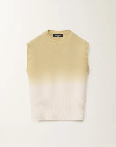 Fabiana Filippi Faded Platinum Cropped Vest In Green