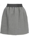 Fabiana Filippi Felted A-line Wool Miniskirt In Grey