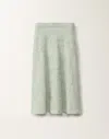 Fabiana Filippi Frayed-effect Midi Skirt In Aquagreen
