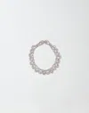 Fabiana Filippi Silver Tone Chain Effect Rhinestone Necklace In Metal Woman In Silver