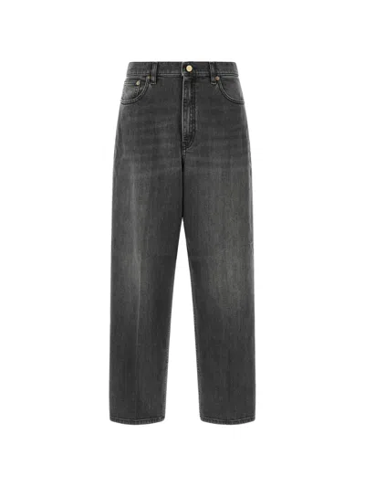 Fabiana Filippi Wide-leg Straight-leg Denim Jeans In Black