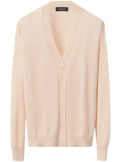 Fabiana Filippi Fine-knit Cardigan In Pink