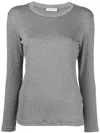 Fabiana Filippi Fine-knit Crew-neck Jumper In Grau