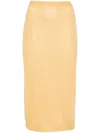 Fabiana Filippi Fine-knit Midi Skirt In Yellow