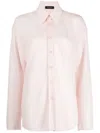 Fabiana Filippi Fine-knit Semi-sheer Shirt In Pink