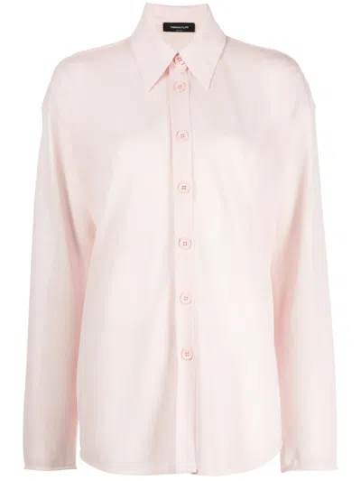 Fabiana Filippi Fine-knit Semi-sheer Shirt In Pink