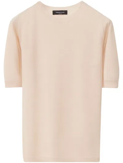 Fabiana Filippi Fine-knit T-shirt In Pink