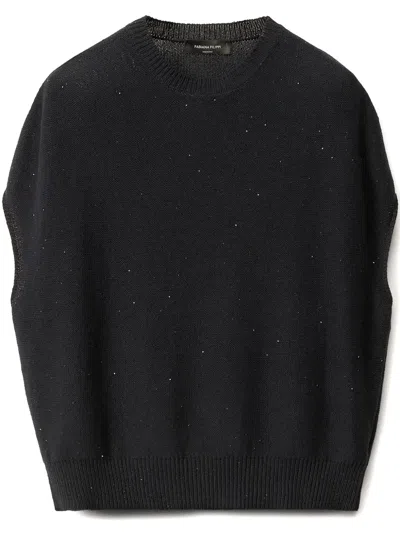 Fabiana Filippi Fine-knit Top In Black