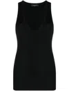 Fabiana Filippi Fein Geripptes Tanktop In Schwarz