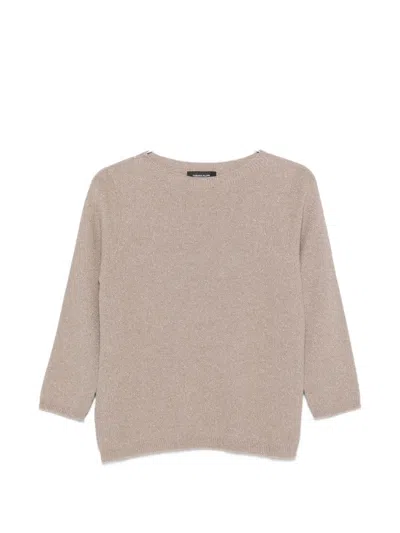 Fabiana Filippi Fine-knit Boat-neck Sweater In Neutral