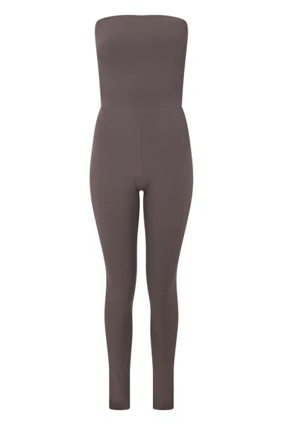 Fabiana Filippi Fitted Jumpsuit Without Sleeves In Gray