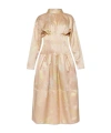 Fabiana Filippi Fitted Waist Floral Printed Midi Dress In Neutral